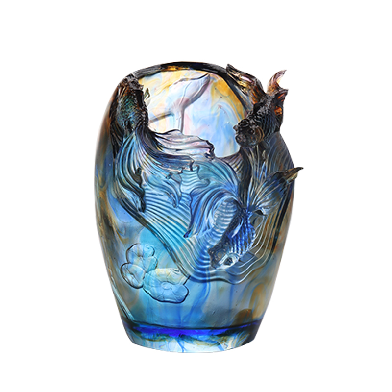 Üvegváza: Luxus és kifinomult nappali virágdísz Kristályüveg Művészi tartósított virágtartó Otthoni étkezőasztal Dekoratív dísz „Virágok hozzáadása a brokáthoz”