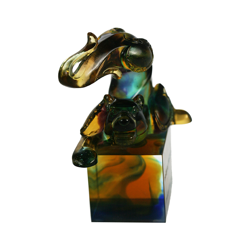 Tigris üveg kristály pecsét