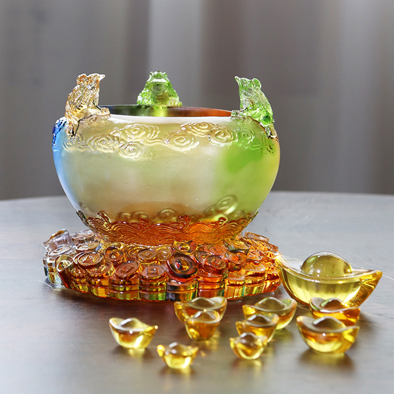 Kristály bőségszaru üveg kincsestál