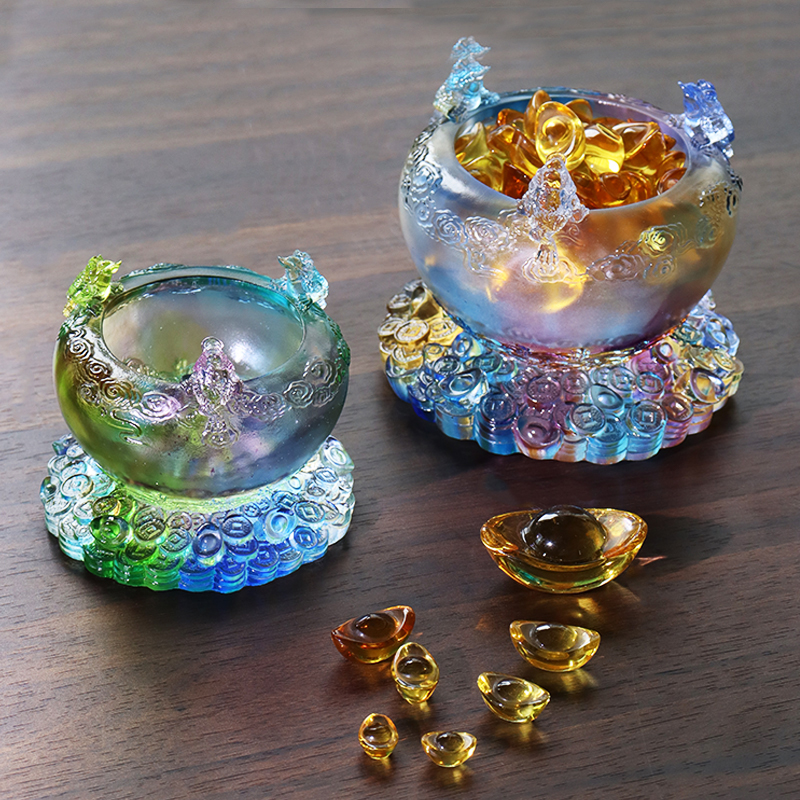 Kristály bőségszaru üveg kincsestál