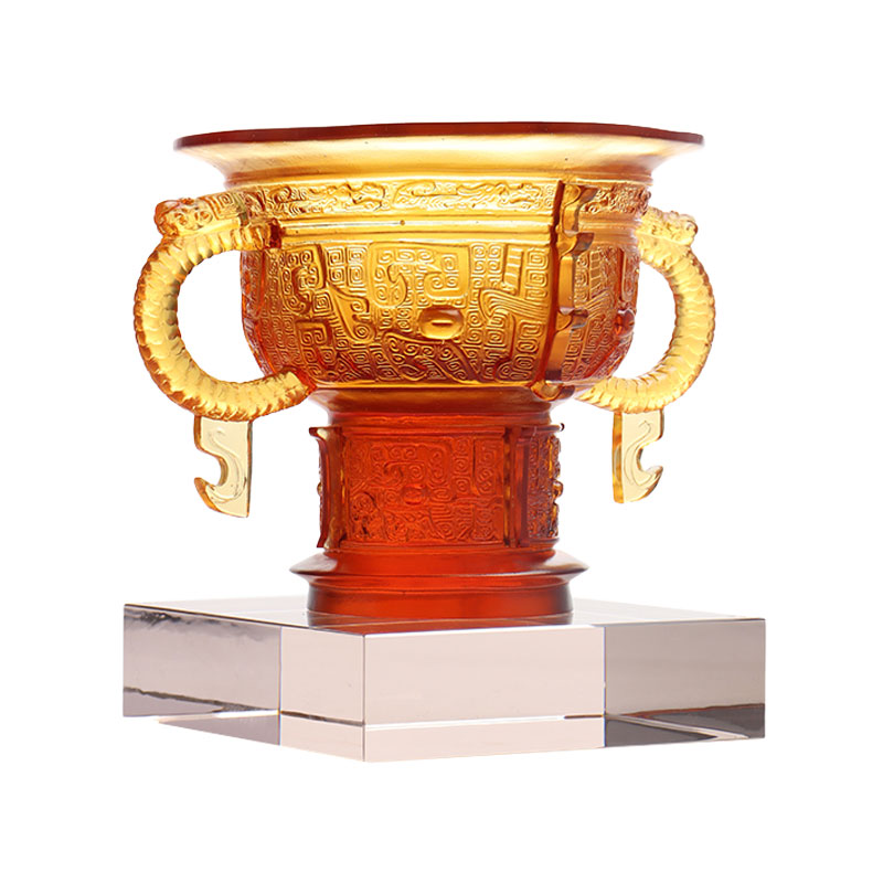 Kínai állvány sárkányfül fogantyúval és tövis mintával