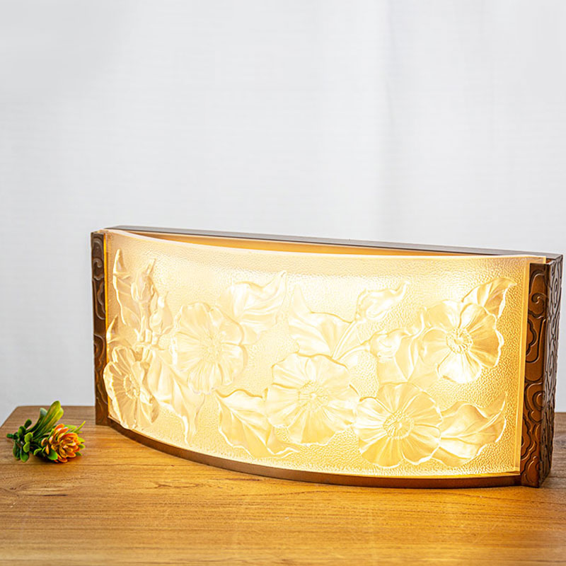 Üveg dekoratív lámpadíszek hibiszkusz virágmintával