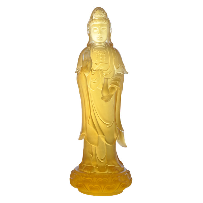 Guanyin Bodhisattva üvegszobor