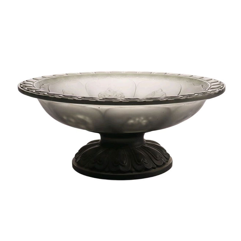 Szürke színű mázas gyümölcstál