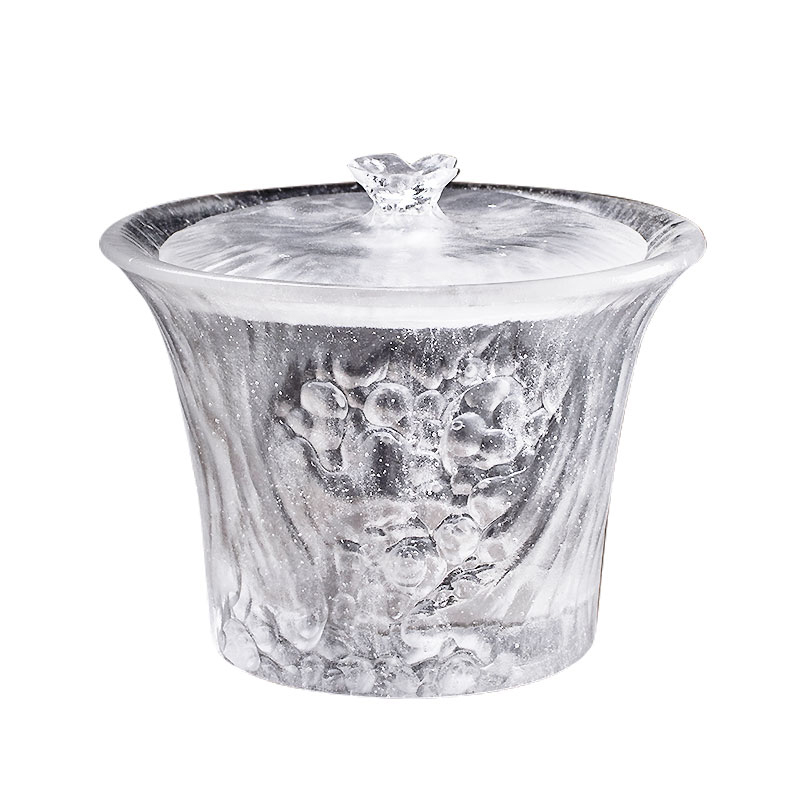 Átlátszó teáscsészék fedővel