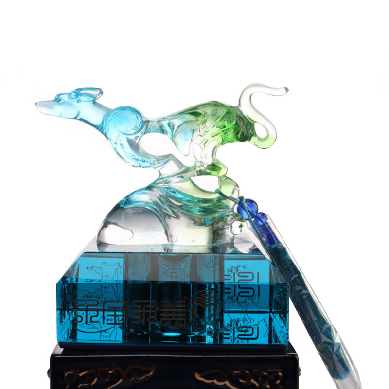 Kékszarvas üveg kupak dekoratív díszek üveg borosüveg edények