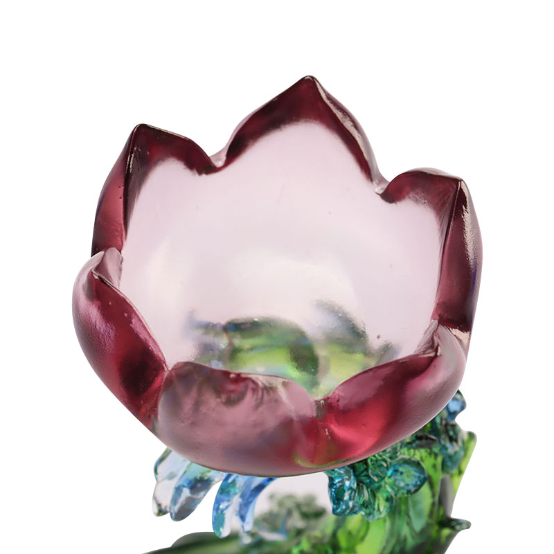 Crystal Glass Lotus alakú gyertyatartó