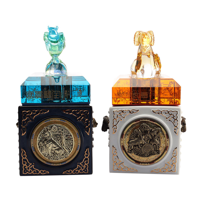 Kékszarvas üveg kupak dekoratív díszek üveg borosüveg edények