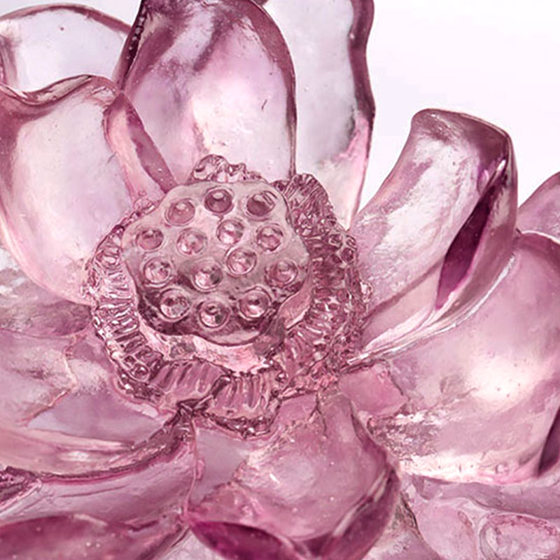 Kavicsos textúrájú lila rózsaszín üvegváza