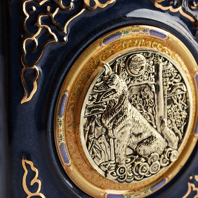 Kékszarvas üveg kupak dekoratív díszek üveg borosüveg edények