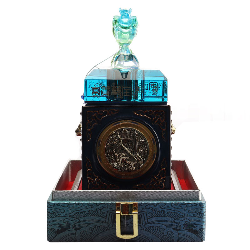 Kékszarvas üveg kupak dekoratív díszek üveg borosüveg edények