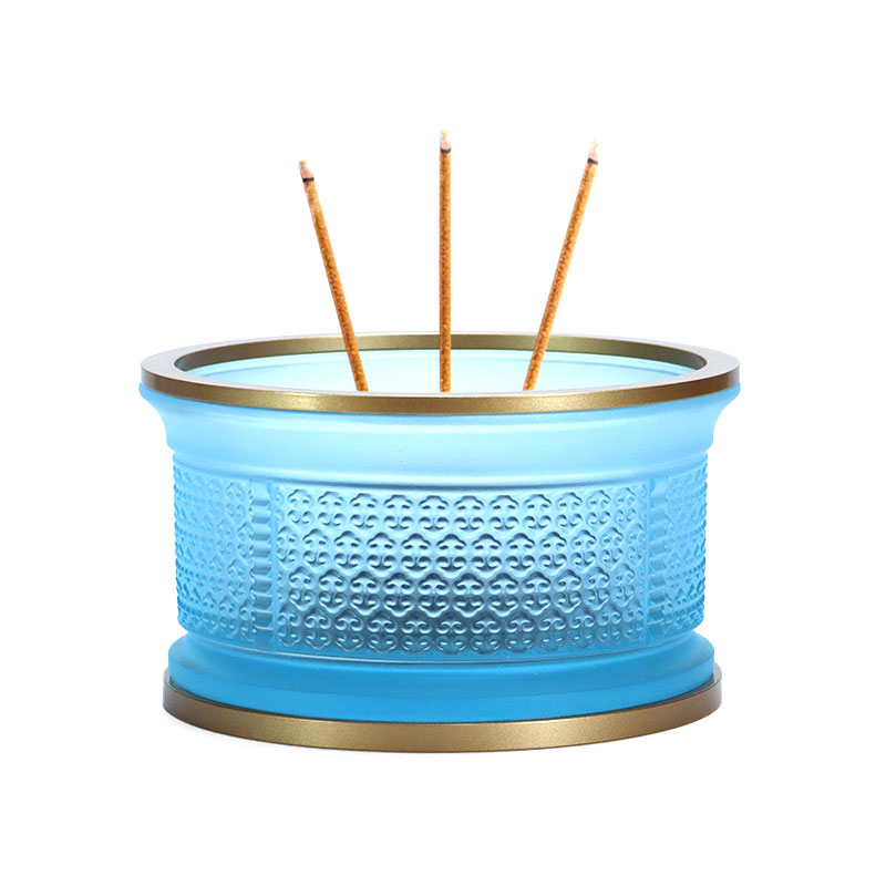 Világoskék Ruyi sorozat Üvegbuddhista oltárfelajánlások Készlet