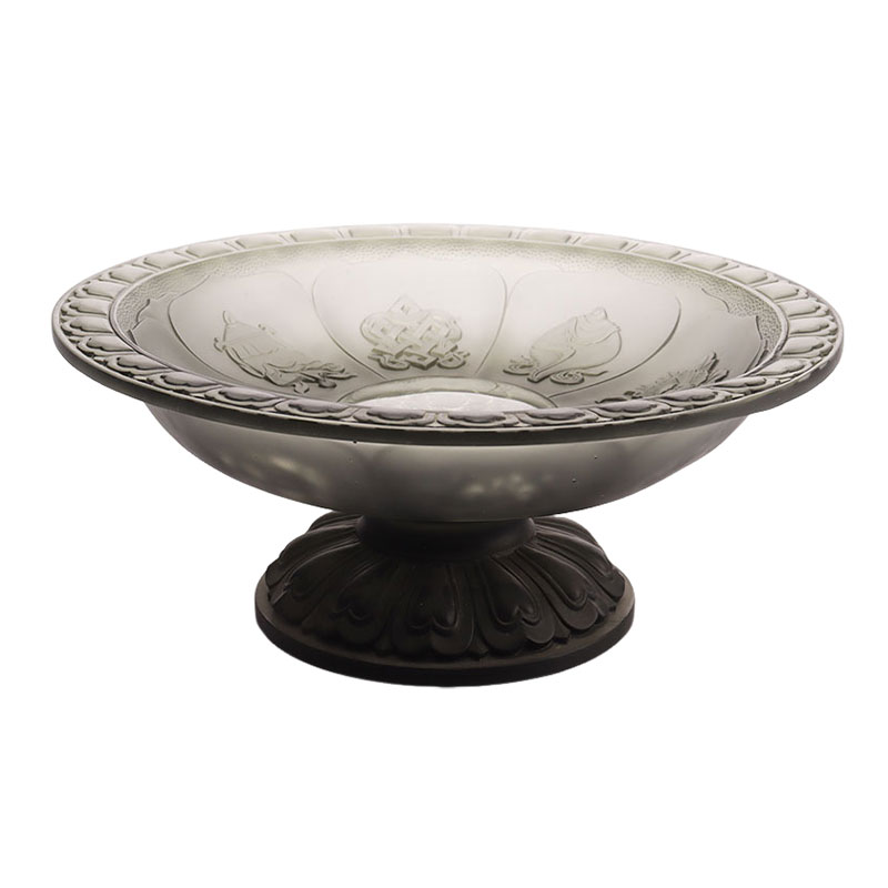 Szürke színű mázas gyümölcstál