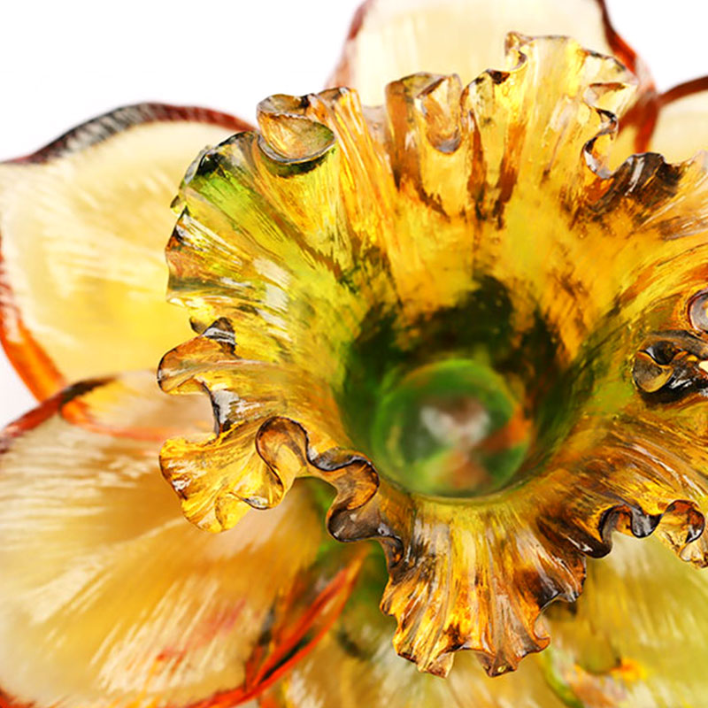 Üvegszirom alakú gyertyatartó