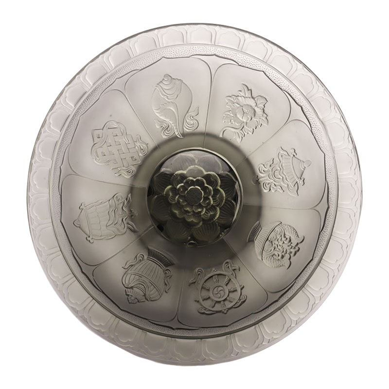 Szürke színű mázas gyümölcstál