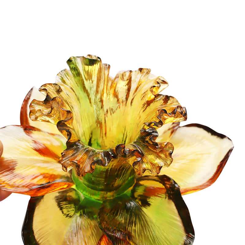 Üvegszirom alakú gyertyatartó