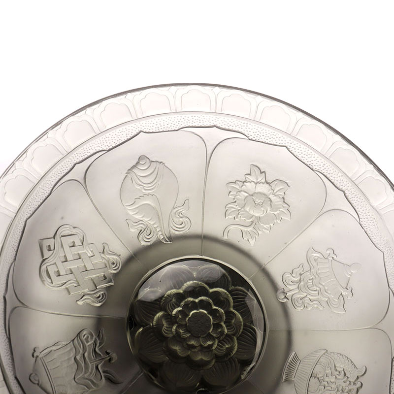 Szürke színű mázas gyümölcstál