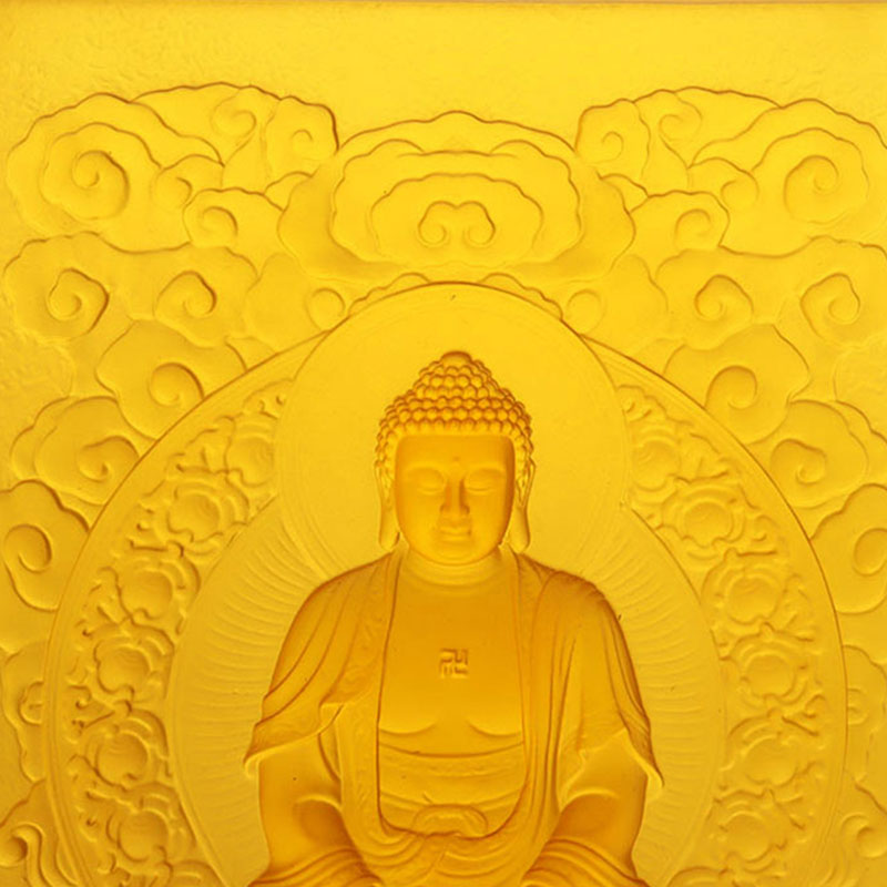 Amitabha Buddha Liuli dekoratív tégla
