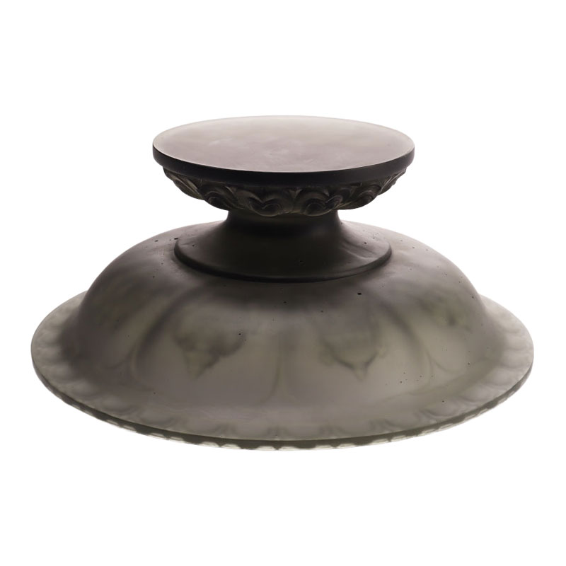 Szürke színű mázas gyümölcstál