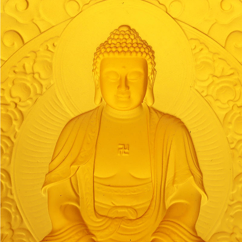 Amitabha Buddha Liuli dekoratív tégla