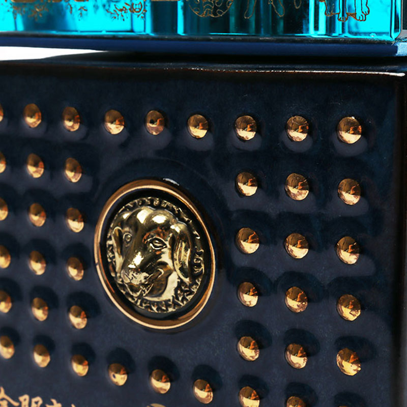 Kékszarvas üveg kupak dekoratív díszek üveg borosüveg edények