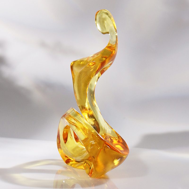 Üveg absztrakt Tethys figura művészeti díszek