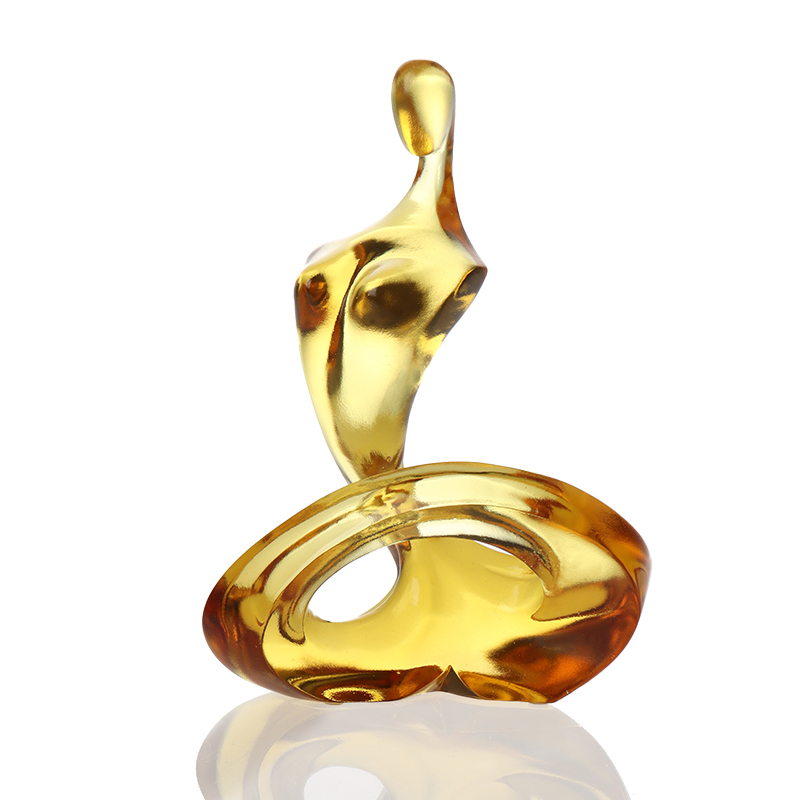 Üveg absztrakt Tethys figura művészeti díszek