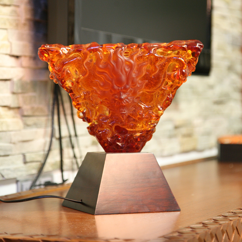 Narancssárga üveg dekoratív lámpa asztali díszek