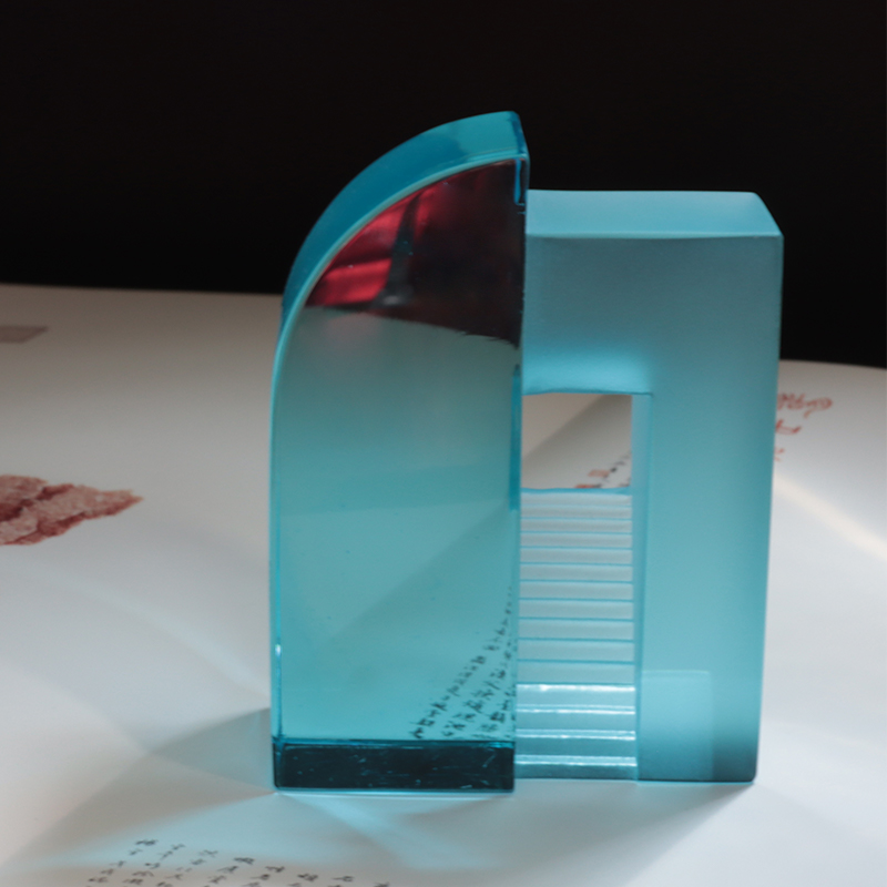 Színátmenetes kék mattüveg kínai játékdíszek