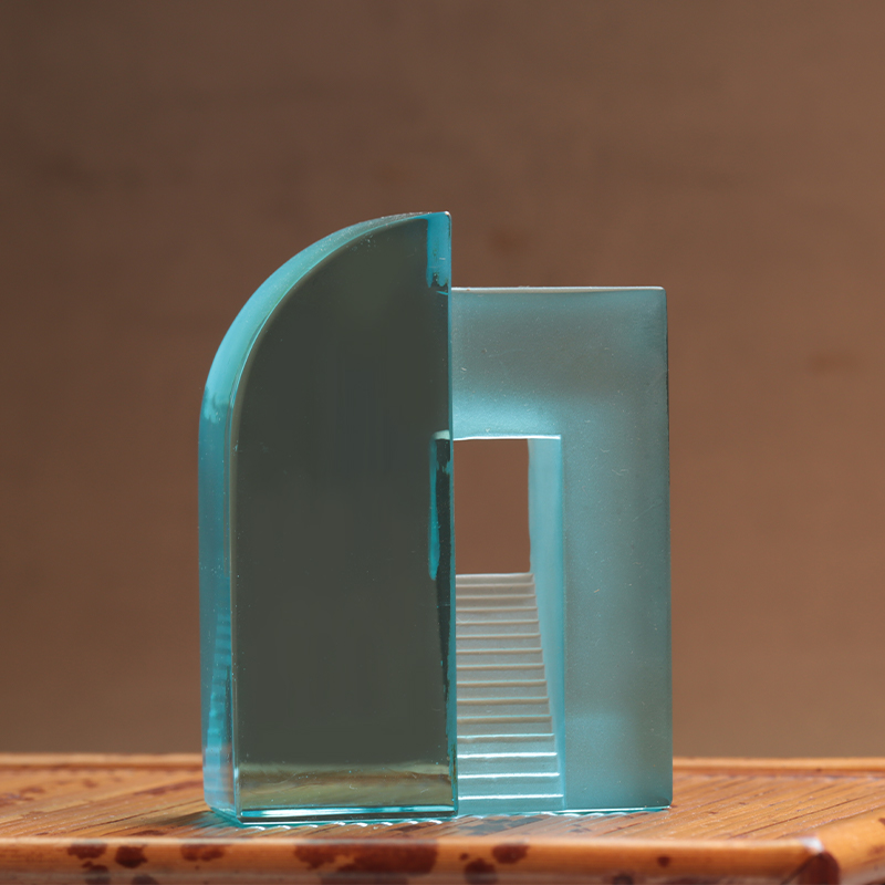 Színátmenetes kék mattüveg kínai játékdíszek