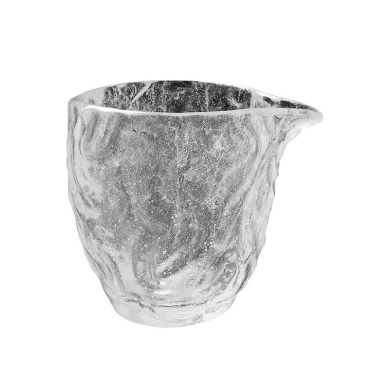 Buborékmintás átlátszó üveg teáscsészék szett otthoni irodai találkozókhoz