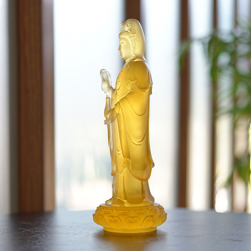 Guanyin Bodhisattva üvegszobor