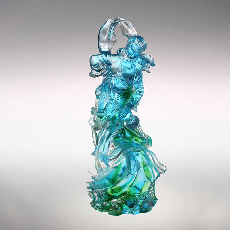 Felhő-ég hibiszkusz üvegfigura díszek